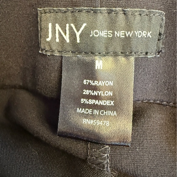 Jones New York Black Pull On Pant Size Medium - Picture 3 of 8